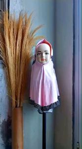 Jilbab Anak 3-6 Tahun: Motif Polkadot & Kerudung Serut