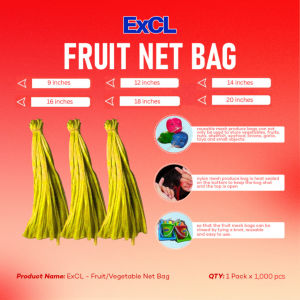 【Prompt delivery】100pcs Reusable Mesh Bags 14Inch Produce Grocery Packing Net Sacks PE Fruits Seafood Storage Bags