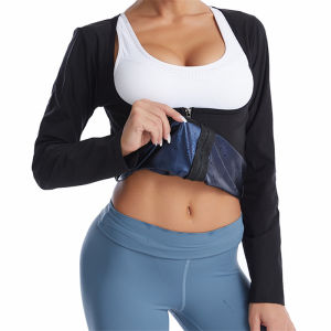 JHHB Fat Burner Sauna Sweat Jacket Women Slimming Waist Trainer Tops Thermo Body Shaper Push Up Vest Belly Trimmer Corset