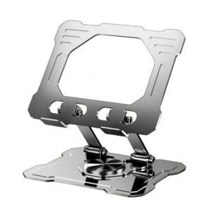 แผ่นซิลิโคนกันลื่นกรอบคาร์บอนสตีลพับได้ปรับความสูงได้ตามหลักสรีรศาสตร์ฐานหมุนได้360องศา