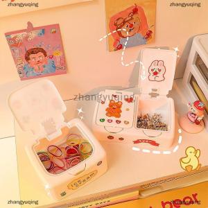 [COD] zhangyuqing Kawaii Cartoon Desk Organizer Box Button Cosmetics Storage Box With Lid Mini Jewelry Organizer Cosmetics Makeup Container
