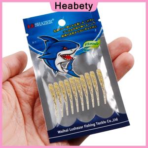 Heabety  10pcs 35mm 0.3g Lua Root Fishing Soft Bait Threaded Soft Bait Mini Soft Worm Straight Tail Lua Fake Bait