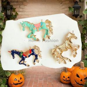 [COD] Home Fashion Vintage Elegant Horse Brooches Metal Animal Lapel Pins For Women Men Fashion Clothing Decor Accessories Badge Jewelry Gifts