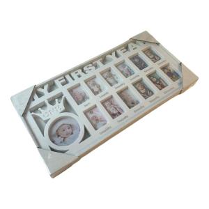 0-12 Months Pictures Milestone Photo Frame Souvenirs First Year Newborn Baby Collage Keepsake Picture Frame Growing Gift