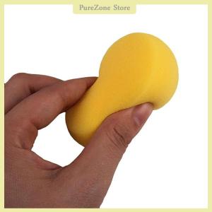 [PureZone] ฟองน้ำสำหรับงานศิลปะสีน้ำสังเคราะห์ทรงกลมสำหรับเด็ก10ชิ้นสำหรับงานฝีมือเครื่องปั้นดินเผาเค้กฟองน้ำทรงกลมสีเหลือง