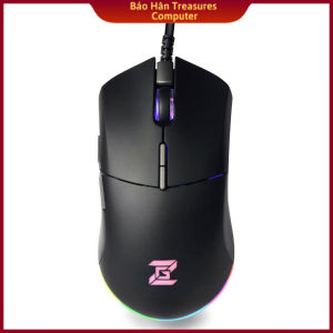 Chuột có dây chơi game Gaming Zidli ZM13 - Led RGB 7 màu rainbow có thể điều chỉnh - Hàng Chính Hãng