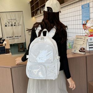 SWEET LORD Oxford Cloth Star Backpack Print Y2k Students School Bag Cute Harajuku Transparent Itabag Women
