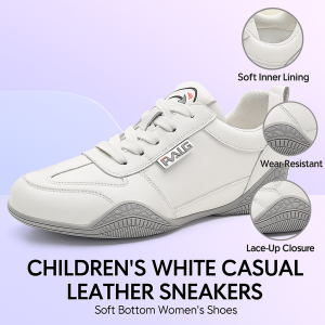 Womens light sports shoes Children Soft Bottom Thick Shoes Casual Shoes Women Leatherette Fashion Sneakers White Shoes