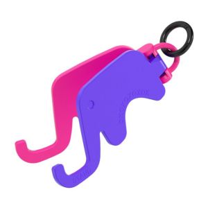 UTOPUS Có thể gấp lại Giá đỡ điện thoại di động Hình Dáng Con Voi Dễ Thương có móc khóa Giá đỡ điện thoại Phim hoạt hình Giá đỡ cố định cho máy tính để bàn tiện dụng