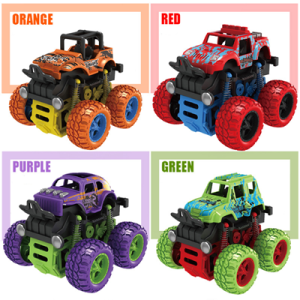 [Buy 1 Get 1]SUV Inertial Vehicle Pull Back Cars Toys 4 Wheel Stunts Vehicle Fancy Power Car Toy