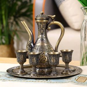 BỘ BÌNH LY RƯỢU BÁCH PHÚC- 100 CHỮ PHÚC - CỔ TRANG DẠNG HỘP QUÀ