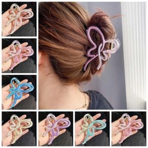 Set 3 cặp tóc bướm 10cm màu Pastel Ombre Hot Trend - Kẹp tóc nữ bản to cài tóc xinh thời trang