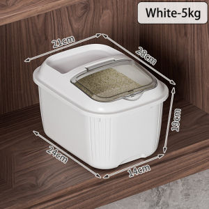 【BHQ&HOME】ถังข้าวสาร 5/10/15kg ถังเก็บข้าวสารพร้อมถ้วยตวง ผนึก กันเเมลง ปิดผนึกป้องกันความชื้น กล่องเก็บธัญพืช