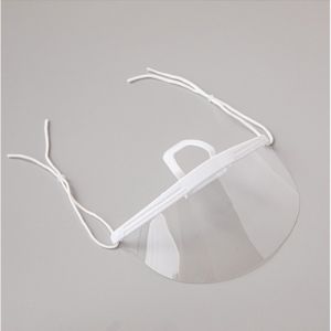 30pcs Reusable Plastic Clear Mask Sanitary Food Service Mouth and Nose Mask Kitchen Hygienic Mask