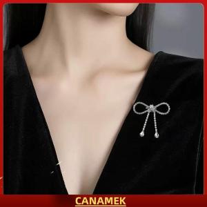 Miễn phí vận chuyển✨ Thời Trang Lãng Mạn Ngọt Ngào Rhinestone Bowknot Trâm Ngọc Trai Tua Khóa Pin Cardigan Áo Khoác Áo Len Trâm Cài Phụ Kiện Đám Cưới
