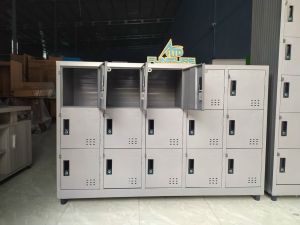 Tủ hồ sơ locker sắt 15 ngăn thấp cho trường học cao 1m ngang 1m5 sâu 45cm giá rẻ xưởng ATD 01