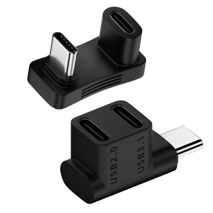 For Steam Deck and Rog Ally & Rog Ally X 2 in 1 Extension Connector Right Angle TypeC USB C