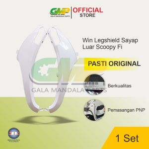 Legshield Sayap Kanan Kiri Luar Win Honda Scoopy Fi 2013-2016 Putih Motor Matic