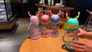 Sadoline~Buy 1 Take 4 Straw Cup Tumbler Water Bottle Feeding Bottle 600ML Water Drinking Bottle