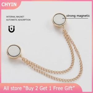 [COD] CHYIN Magnetic Adjustable Trouser Legs Clips For Pants Pin Retractable Fixed Leg Pants Loose Button For Jeans Cardigan