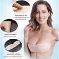 1 PCS One Piece Chest Patch Invisible Backless Self Adhesive Bra Strapless Silicon Push up Sticky Sexy Bra. 