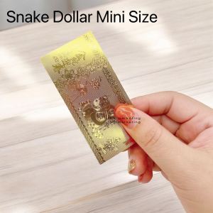 2027 Year of the Goat Lucky Gold foil Dollar with Red Envelope For New Year Gift