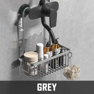 Shower Caddy Hanging - Never Rust Shower Organizer - Aluminum over Bathroom Hanging Basket No Drill Aluminium Shower Rack Shampoo Storage Holder Rustproof Shelf Bath Organizers