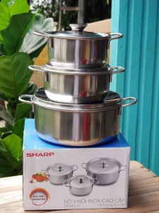 Bộ 3 nồi Sharp cao cấp bền đẹp