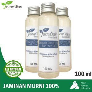100ml minyak atsiri daun teh murni tea tree pure essential oil aromatherapy therapeutic grade diffuser humidifier burner aromaterapi esensial essensial esential tanpa campuran TETESAN ATSIRI 100 ml