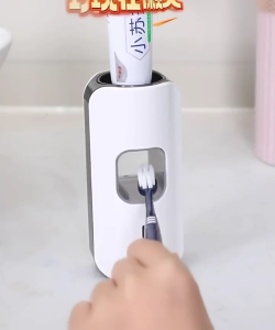 Tự Động Kem Đánh Răng Dispenser Treo Tường Điện Kem Đánh Răng Ép Với 2 Bàn Chải Đánh Răng Khe Cắm Cho Trẻ Em Và Người Lớn
