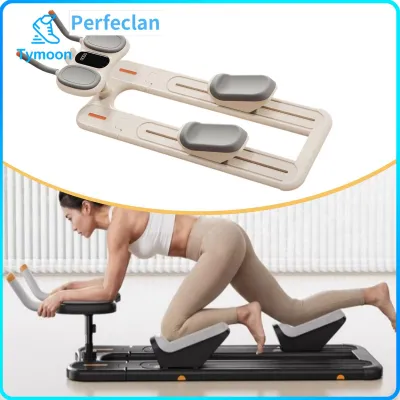Crawling Exercise Machine Pilates Reformer Space Saving Stretching Multifunctional Waist Exerciser LCD Screen for Gym Travel