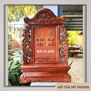 Chạm khắc theo yêu cầu Bài vị thờ - Linh vị thờ Hương Linh gỗ tự nhiên - Hương vị gỗ