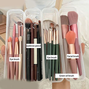 [Alex Do] Hot Sale Makeup Brush Organizer Transparent With Cover Eyebrow Pencil Boxes Portable Women Cosmetic Storage Organizer Makeup Tools