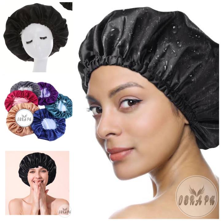 Reversible Satin Sleeping Cap Silk Cap Satin Silk Shower Cap Lazada PH