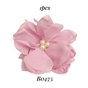 1pcs 8.5cm Fabric Flower Patch Pink Flower Patches Pearl Flower DIY Flower for Cloth Soft Pink Flower Light Pink Flower