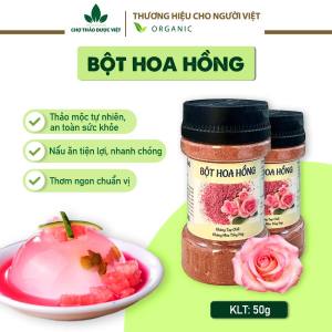 Bột hoa hồng nguyên chất 100g (Mask dẻo bột làm đẹp từ thiên nhiên) - Chợ Thảo Dược Việt