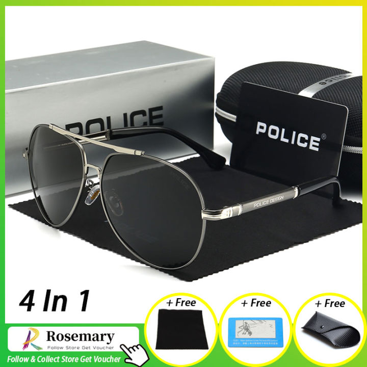 100 Original 4 In 1 Rosemary1 Police Men s Polarized Sunglasses Luxury Brand UV Protection Driving Glasses Men s UV Protection Lazada PH