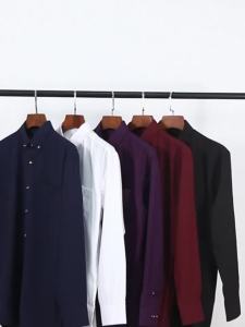 Plus Size Mens Oversized Shirt [XL-10XL] - Korean Style Long Sleeve Baju Kemeja Lelaki with Chest Pocket  Plain Collar Loose Fit Top  White Big Size Casual Shirt