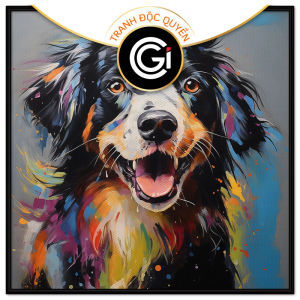 Tranh treo tường tranh dán tường con chó đẹp tranh decor tranh in canvas sơn dầu. CGI-152