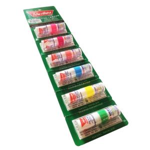 Poy Sian 6-Pack Asthma Relief Inhaler with Menthol and Peppermint Oil Breezy Formula - Multicolor
