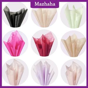 Mazhaha กระดาษบุฝ้ายนมโปร่งแสงใช้สำหรับห่อดอกไม้ช่อดอกไม้กระดาษตกแต่งสีสันสดใสสำหรับงานแต่งงาน