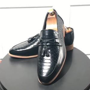 Cross-Border Spring and Autumn Mens Slip-on Matte Leather Loafers Loafers Pumps British Simple Casual Mens Shoes 1110☺1130