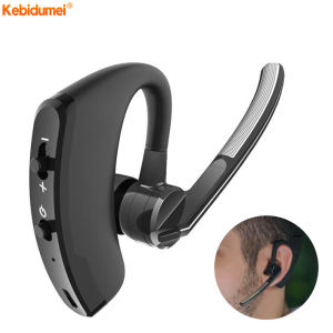 Kebidumei V8 Wireless Bluetooth Business Earphone Stereo Headphone Hands-free Driver Headset With MIC Voice Control Noise Reduction Ear Hook Earbud  Rotatable Earbud