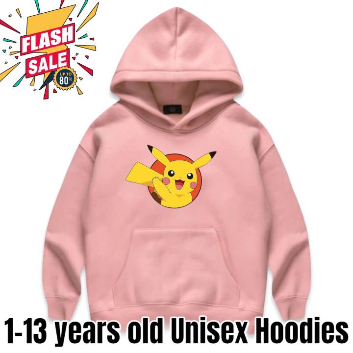 8COLOR KIDS HOODIE JACKET 1-13 YEARS OLD POKEMON PIKACHU CUTE