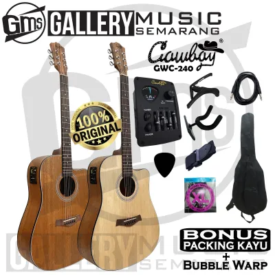 ORIGINAL!!! Gitar Akustik Elektrik Import Merk Cowboy GWC-240 NA GWC 240NS Equalizer Tuner AW-1 PROMO