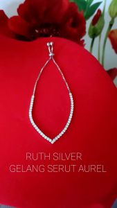 GELANG SERUT AUREL REMAJA/DEWASA ELEGAN KASUAL TERBARU MODEL V MATA DIAMOND KILAU PUTIH PERAK ASLI 925 SILVER LAPISAN EMAS PUTIH MURNI PERHIASAN WANITA WARNA TAHAN LAMA BUKAN IMITASI ATAU XUPING