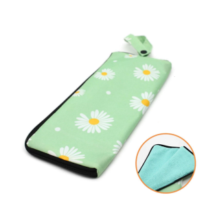 2 Pack Water Absorbent Microfiber Umbrella Sleeves Polyester Fabric Quick Drying Folding Umbrella Carriers Storage Bags