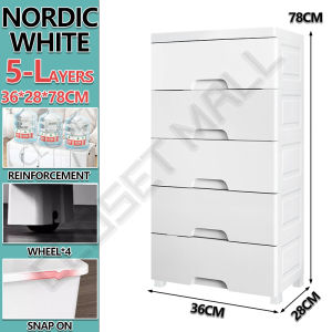Drawer Cabinet 36cm Wide Thickened Gap Storage Cabinet Drawer White Cabinet With Wheels Cracked Storage Box Wardrobes 3/4/5/6/7Layer Kitchen Storage Gap Plastic Drawer Cabinet Bathroom Cabinet Removable Cabinet Space Savers