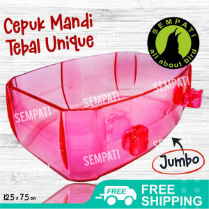 SEMPATI Cepuk Oval Wadah Mandi Burung Untuk Sangkar Kandang Lovebird Murai Anis Kacer Kenari Cucak Dll CPMLB