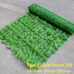 Rumput Dinding Sintetis Dekorasi Dinding Daun Rambat Pagar 1 Meter x 3 Meter Premium DAUN RAMBAT DINDING Daun Semangka Artificial Rumput Palsu Gulungan Daun Rambat Hias Dekorasi Dinding Pagar Rumah
